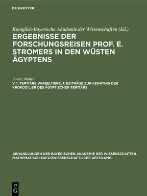 cover image of Tertiäre Wirbeltiere, 1
